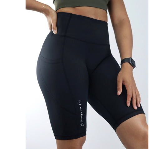 Seamless Crotch, High Waisted, Biker Shorts with Pockets