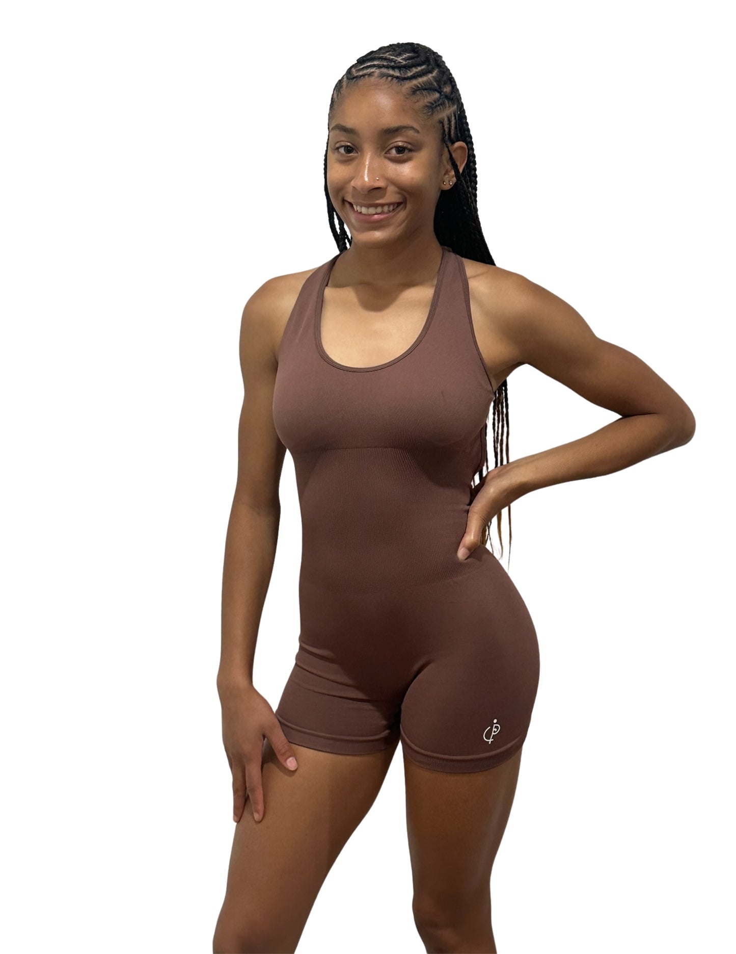 Sleeveless (Racerback)  Shorts Bodysuit