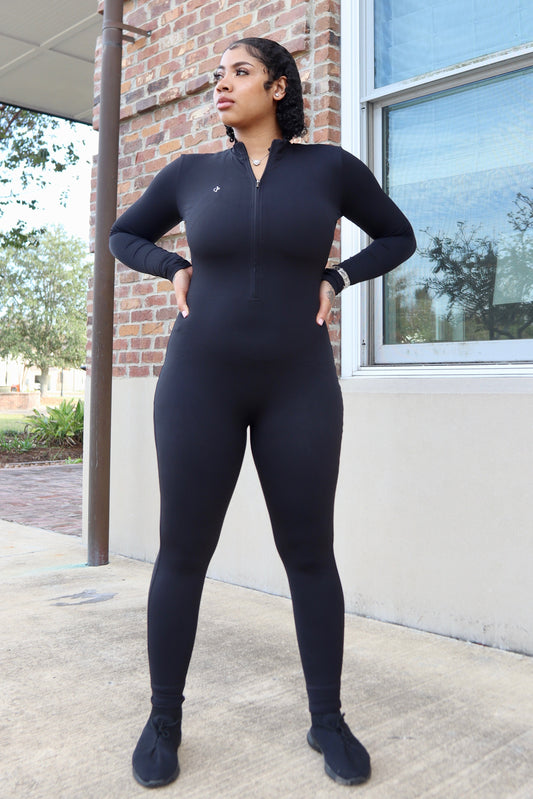 Long Sleeve, Zip Up, Bodysuit